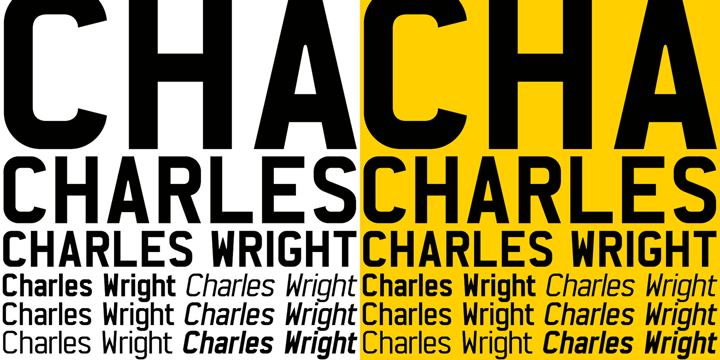 Charles Wright Font Poster 6