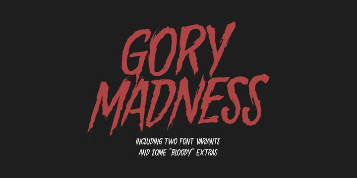 Gory Madness Font Poster 1