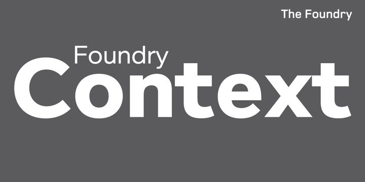 Foundry Context Font Poster 1