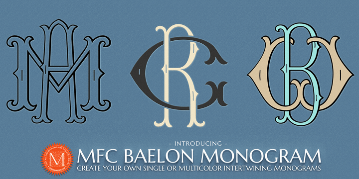 MFC Baelon Monogram Font Poster 1