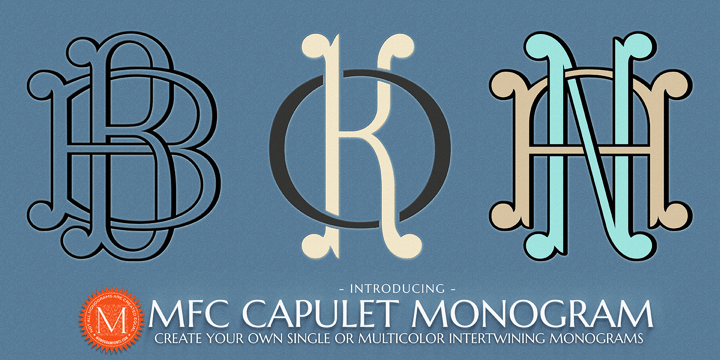 MFC Capulet Monogram Font Poster 1