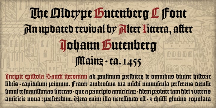Gutenberg C Font Poster 1