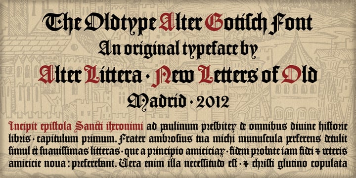 Alter Gotisch Font Poster 1