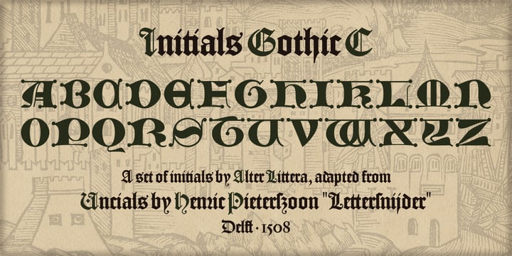 Initials Gothic C Font Poster 1
