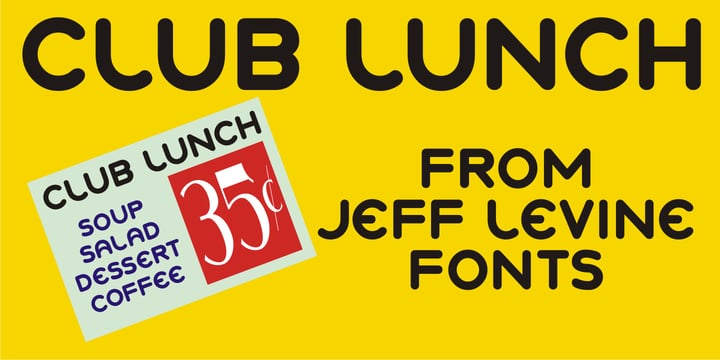 Club Lunch JNL Font Poster 1
