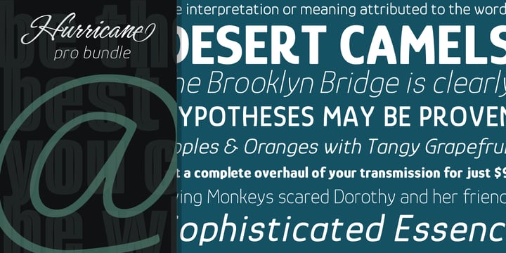 Hurricane Font Poster 15