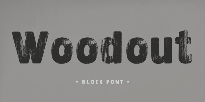 Woodout Font Poster 3