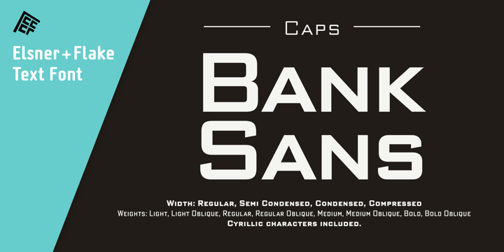 Bank Sans Caps EF Font Poster 7