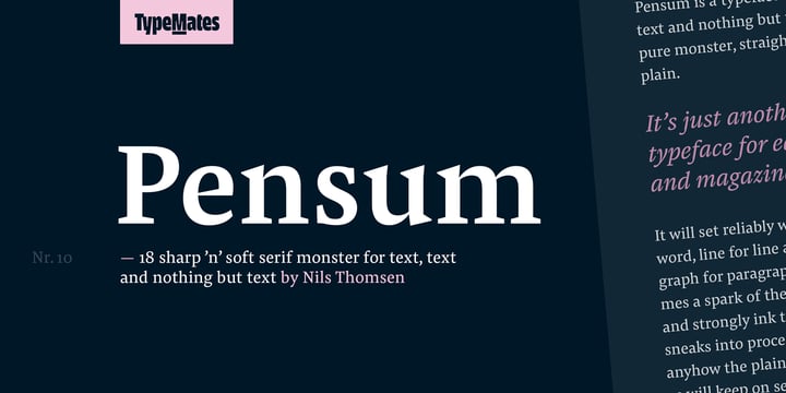 Pensum Pro Font Poster 1