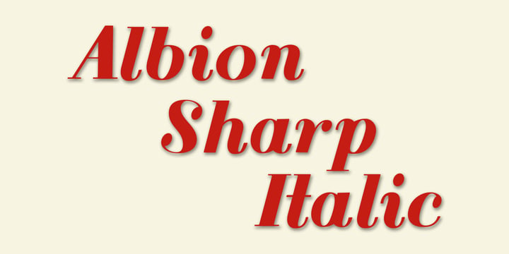 Albion Sharp Italic Font Poster 3
