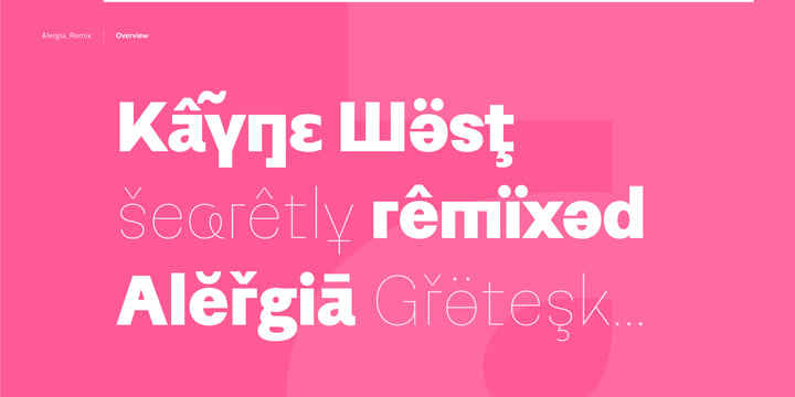 Alergia Remix Font Poster 3