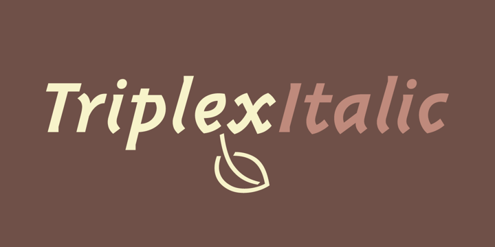 Triplex Italic Font Poster 1