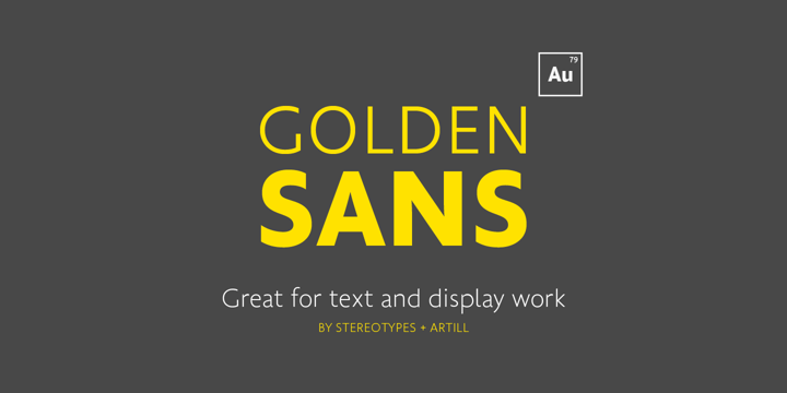 Golden Sans Font Poster 1