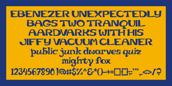 Quirkophonic Font Poster 2