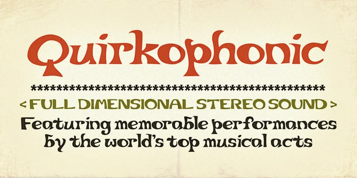 Quirkophonic Font Poster 3