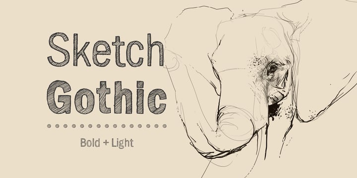 Sketch Gothic Font Poster 1