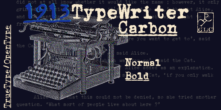 1913 Typewriter Carbon Font Poster 1