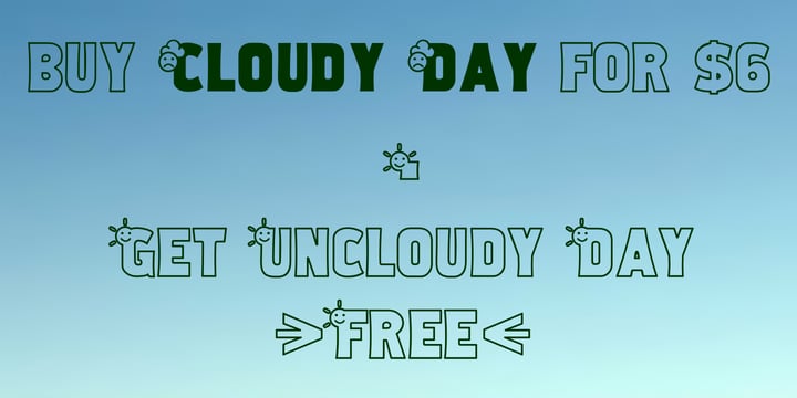 Cloudy Day Font Poster 6