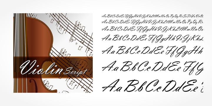 Violin Script Pro Font Poster 5