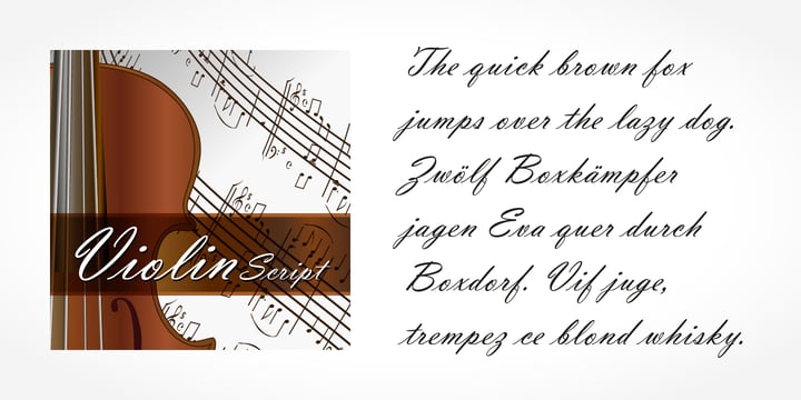 Violin Script Pro Font Poster 4