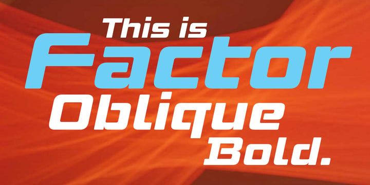Factor BF Font Poster 2