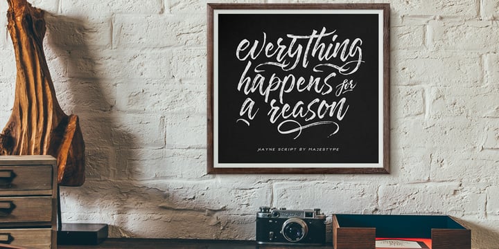 Hayne Script Font Poster 10