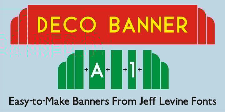 Deco Banner JNL Font Poster 1
