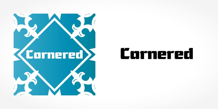 Cornered Font Poster 1