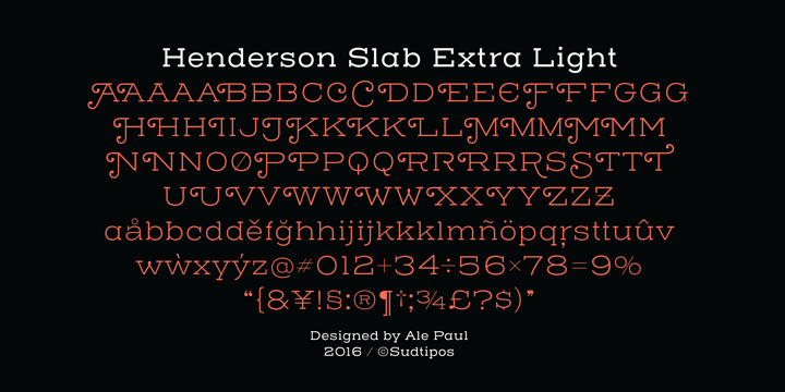 Henderson Slab Font Poster 16