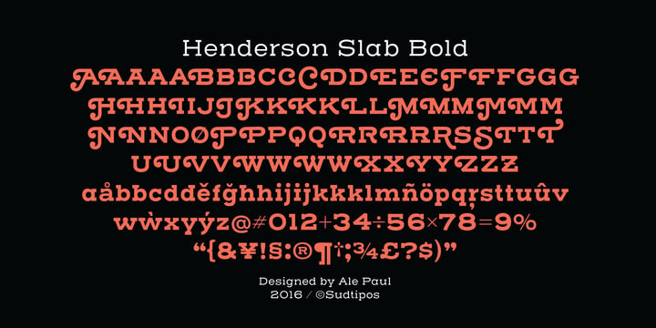 Henderson Slab Font Poster 18