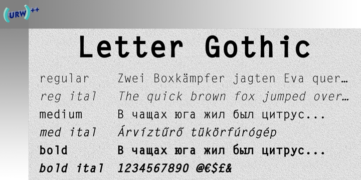 Letter Gothic L Font Poster 1
