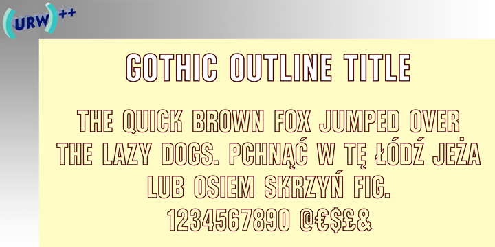 Gothic Outline Title Font Poster 1