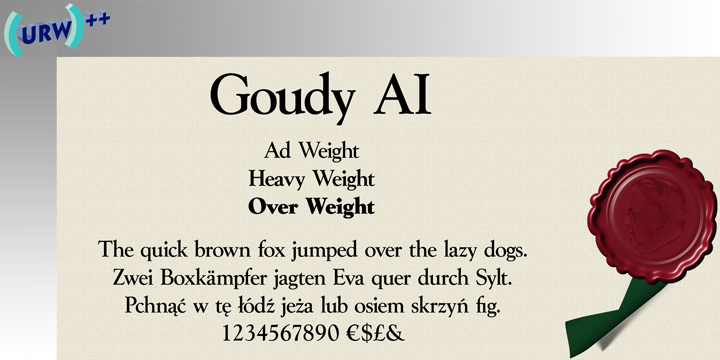 Goudy AI Font Poster 1