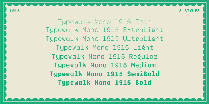Typewalk Mono 1915 Font Poster 4