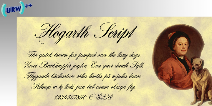 Hogarth Script Font Poster 1