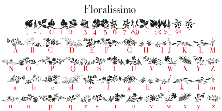 Floralissimo Font Poster 1