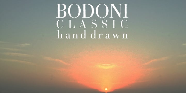 Bodoni Classic Hand Font Poster 2
