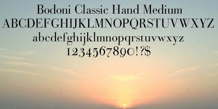 Bodoni Classic Hand Font Poster 3