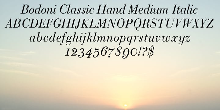 Bodoni Classic Hand Font Poster 4