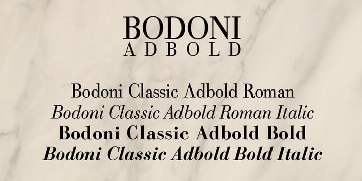 Bodoni Classic Ad Font Poster 2