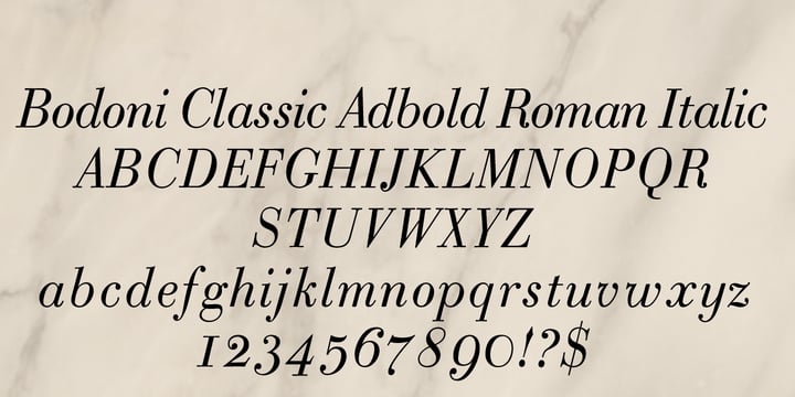 Bodoni Classic Ad Font Poster 4