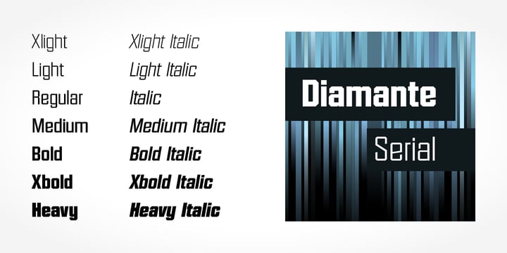 Diamante Serial Font Poster 2