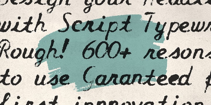 Script Typewriter Rough Font Poster 5