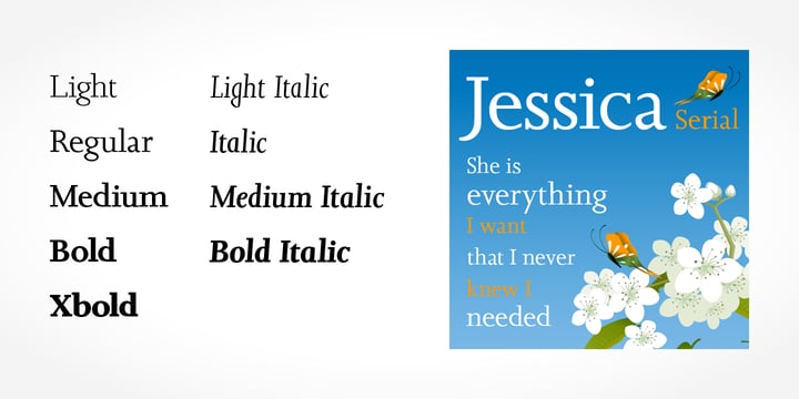 Jessica Serial Font Poster 2