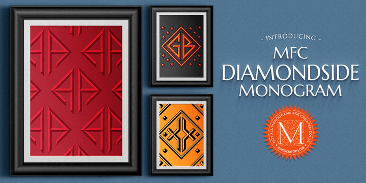 MFC Diamondside Monogram Font Poster 1