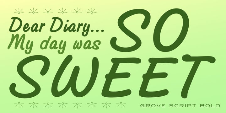 Grove Script Font Poster 2
