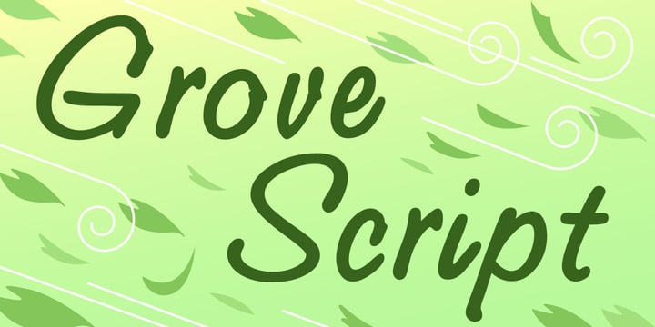 Grove Script Font Poster 5