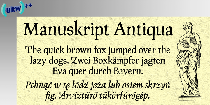 Manuskript Antiqua Font Poster 1