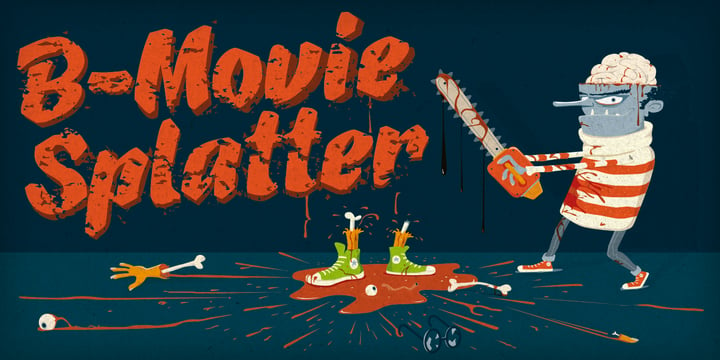 B-Movie Splatter Font Poster 1
