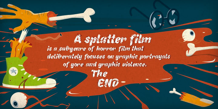 B-Movie Splatter Font Poster 4
